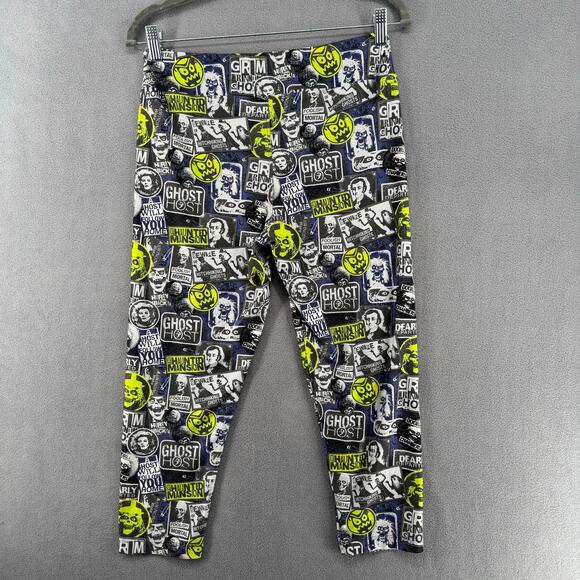 Disney Haunted Mansion Leggings M Black Green Purple Ghosts Halloween Spooky - Picture 2 of 6